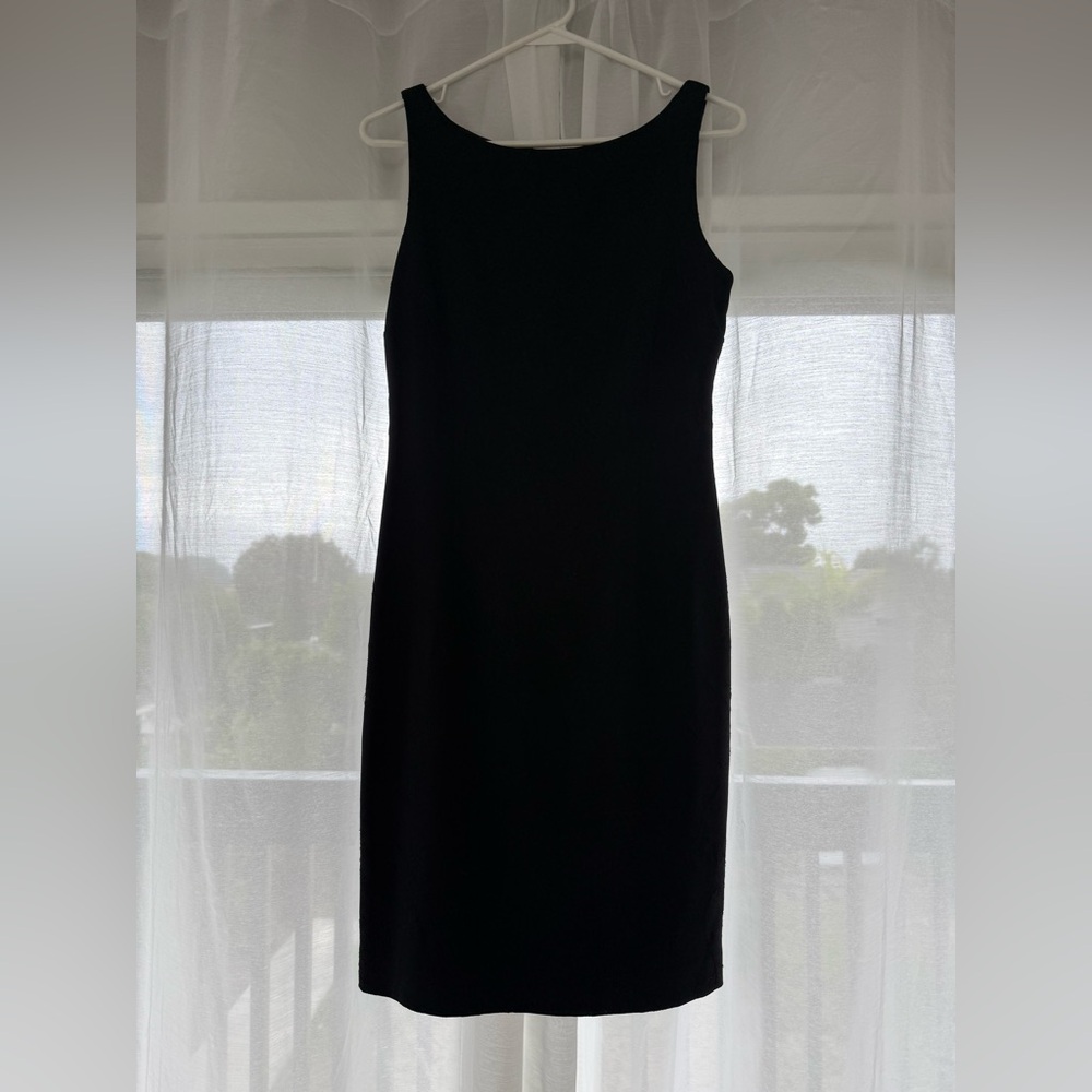 Nicole Miller Classic Black Midi Dress LBD